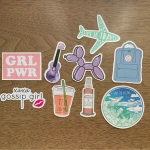 Assorted Cute Sticker Pack - Pink, Purple, Blue, Green